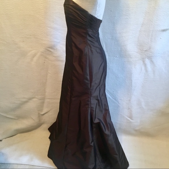 Amsale Mermaid Metallic Brown Strapless Ball Gown - Picture 4 of 8